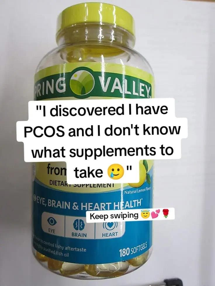 Slide 1: "I discovered I have
PCOS and I don't know
what supplements to
take 🥲"
Keep swiping 😇💕🌹