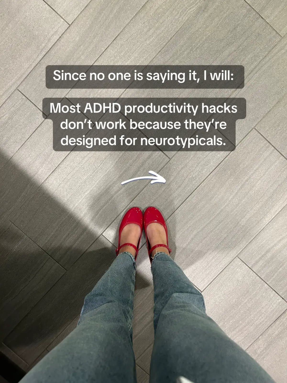 Slide 1: Since no one is saying it, I will:
Most ADHD productivity hacks
don’t work because they're
designed for neurotypicals.