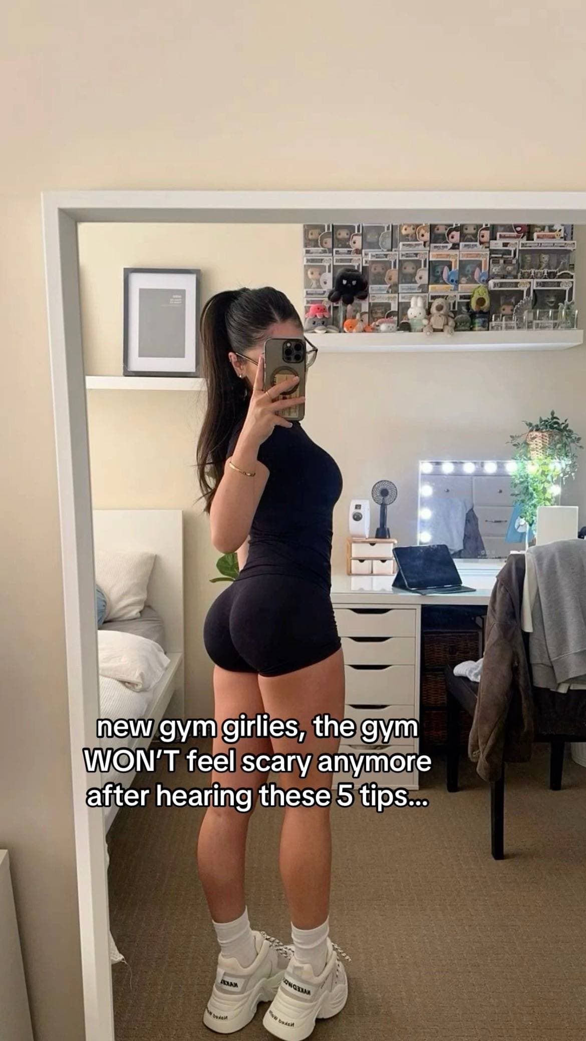 Slide 1: new gym girlies, the gym WON'T feel scary anymore after hearing these 5 tips...