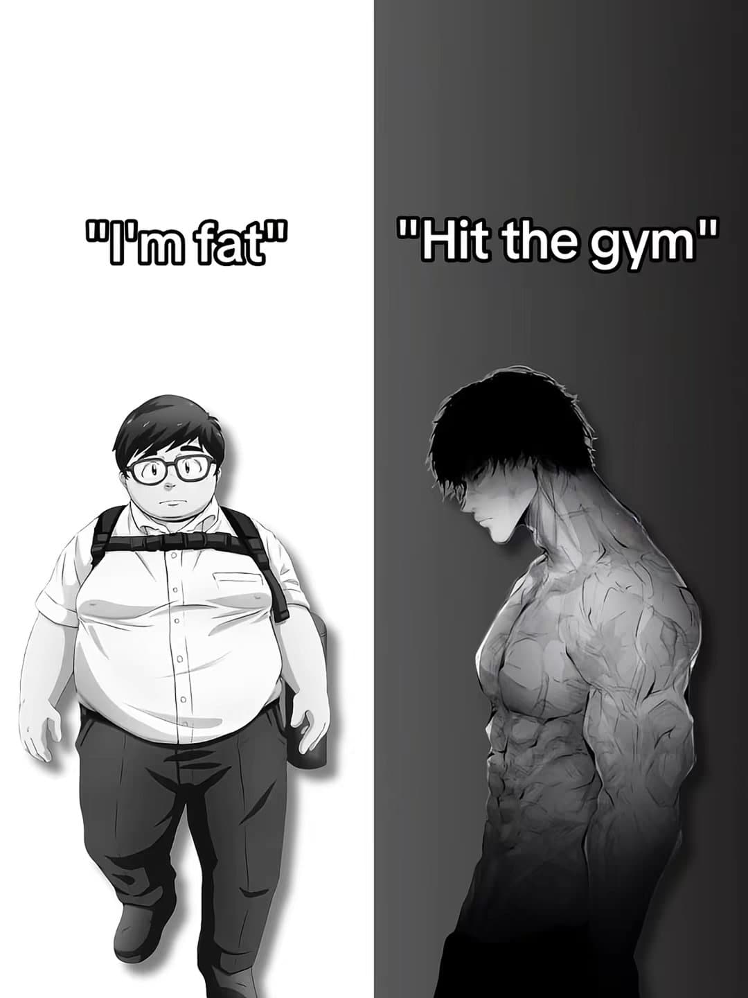 Slide 1: "I'm fat" "Hit the gym"