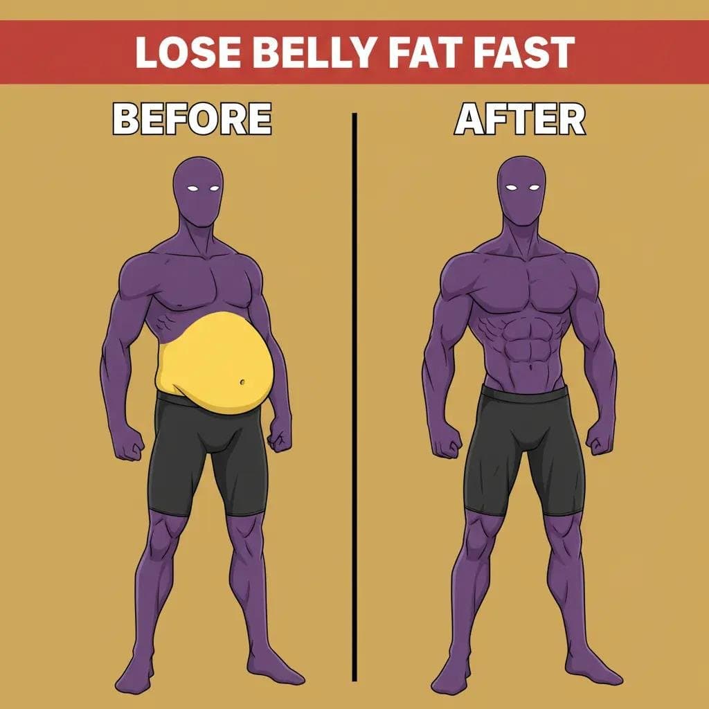 Slide 1: LOSE BELLY FAT FAST
BEFORE          AFTER