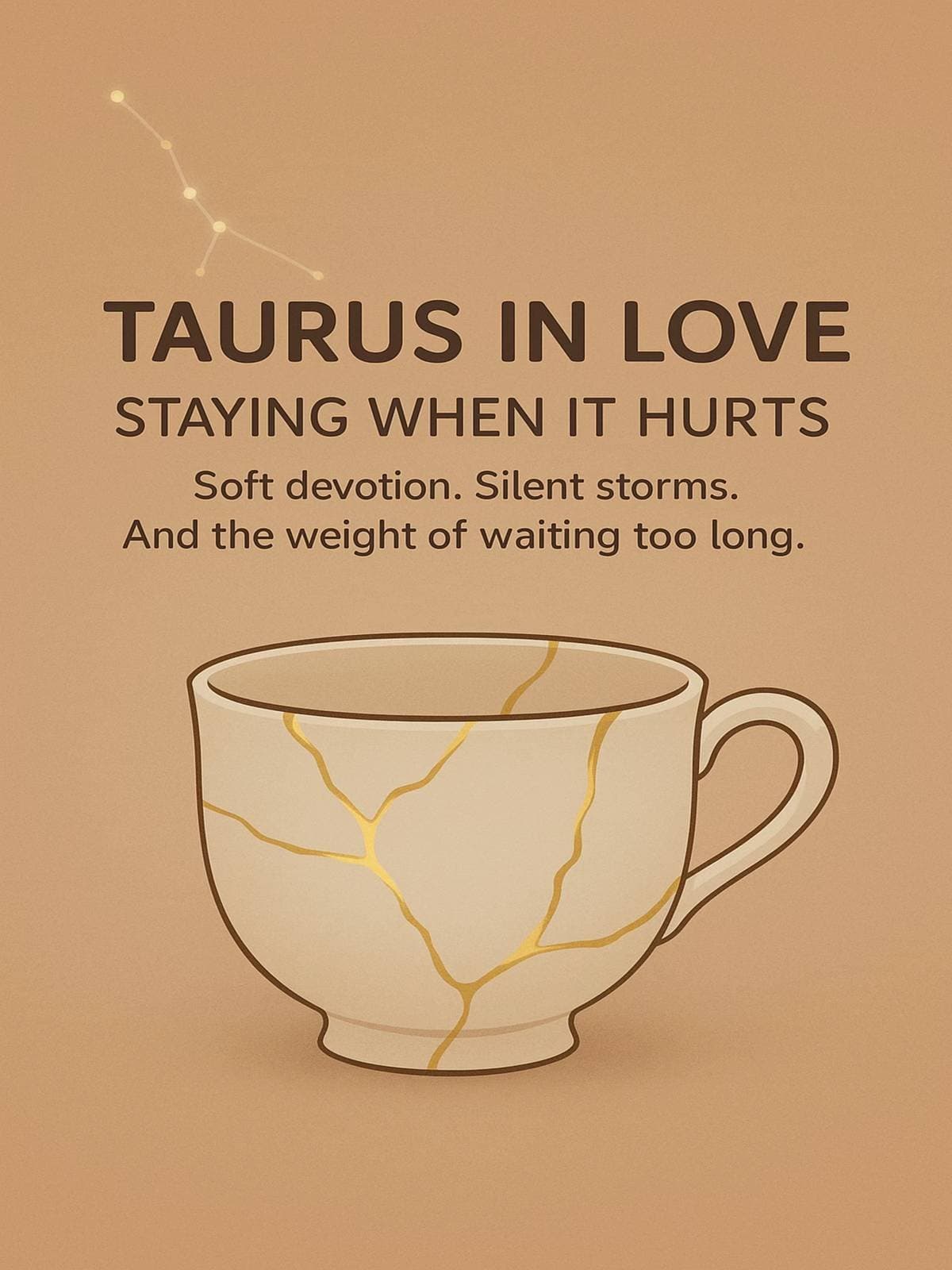 Slide 1: TAURUS IN LOVE
STAYING WHEN IT HURTS
Soft devotion. Silent storms.
And the weight of waiting too long.