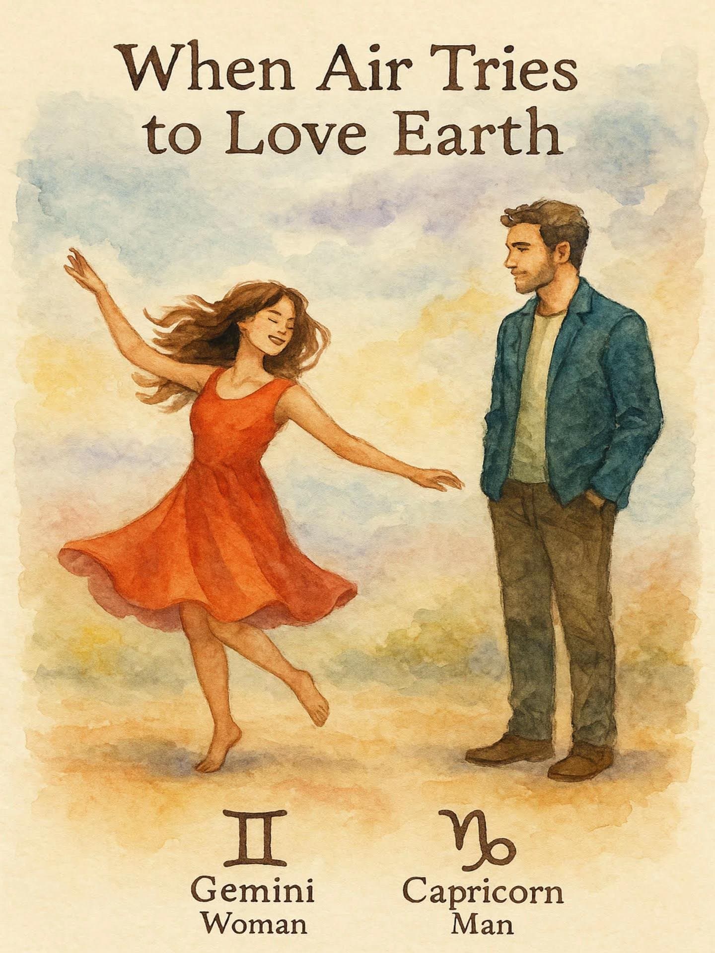 Slide 1: When Air Tries
to Love Earth
Gemini
Woman
Capricorn
Man