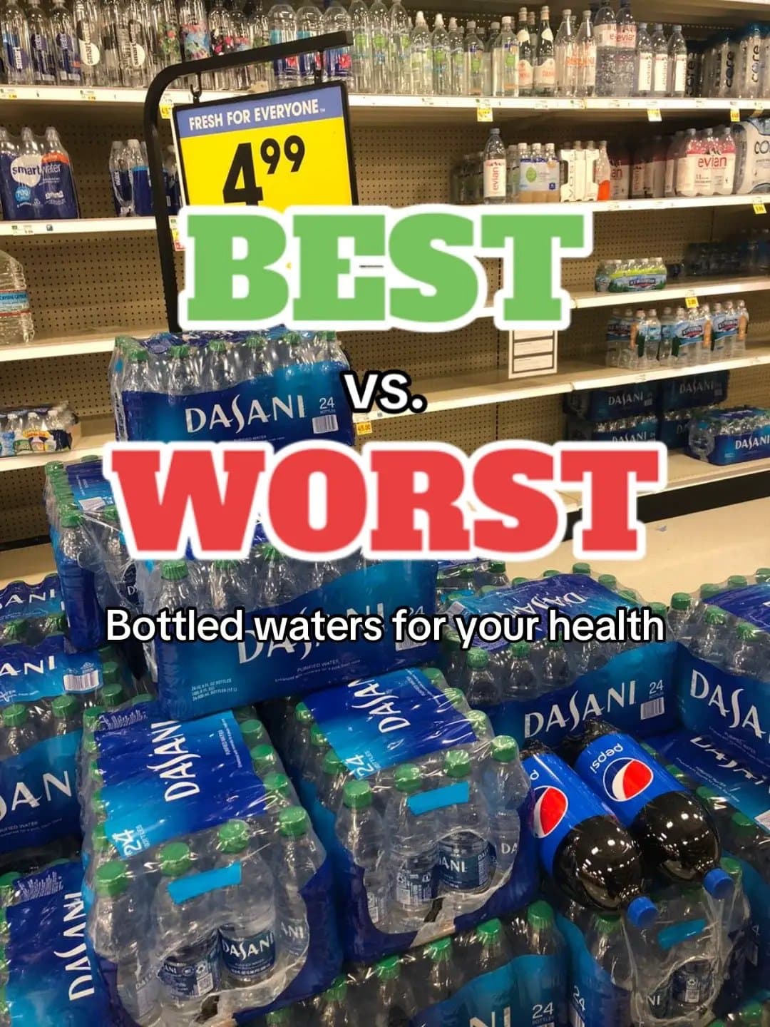 Slide 1: BEST
VS.
WORST
Bottled waters for your health