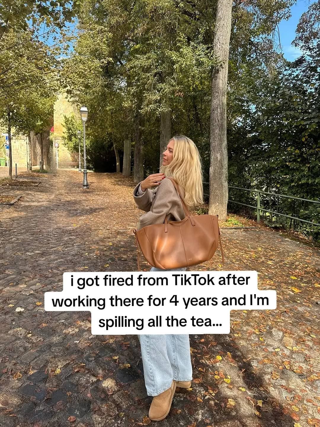 Slide 1: i got fired from TikTok after
working there for 4 years and I'm
spilling all the tea...