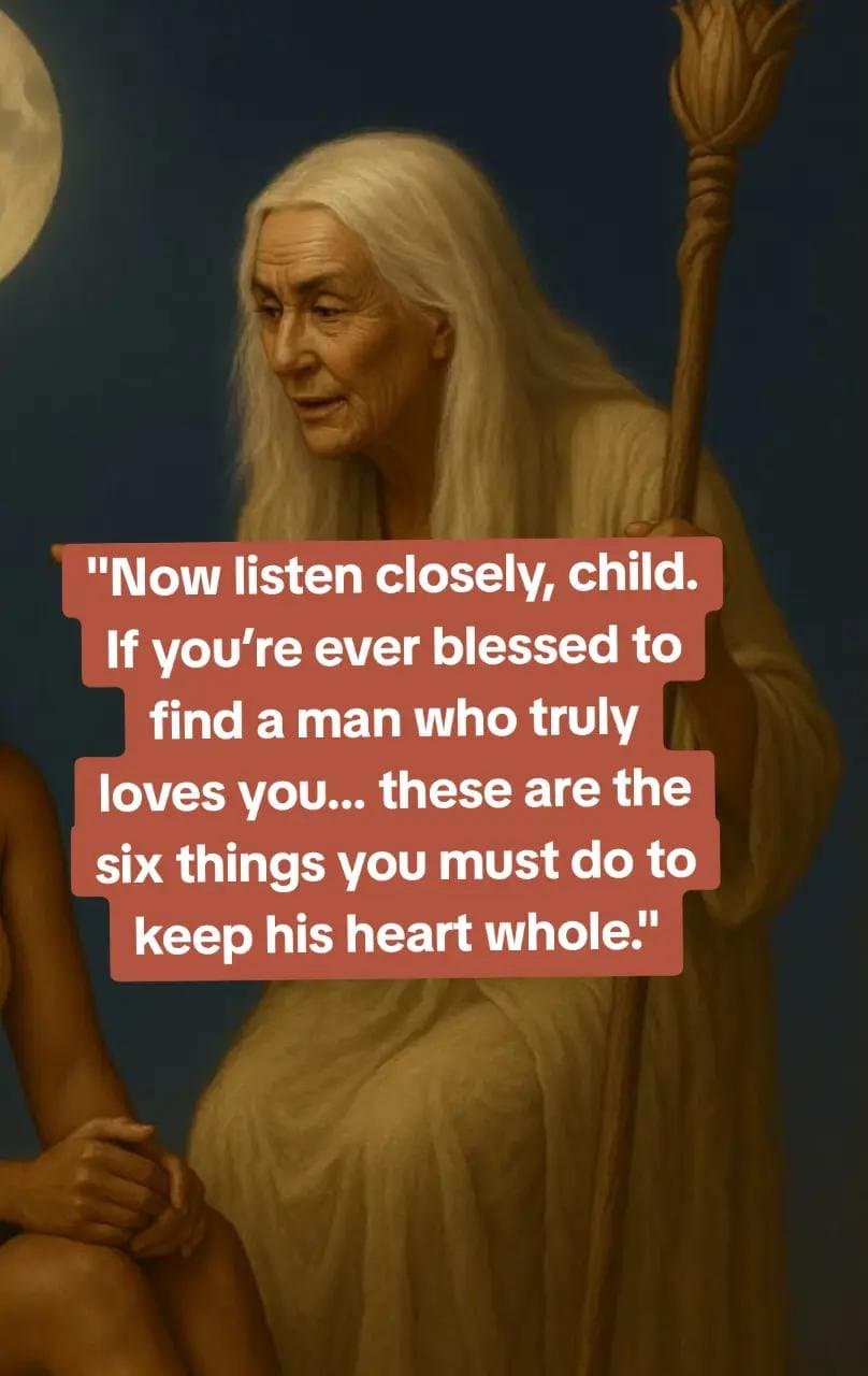 "Now listen closely, child.
If you're ever blessed to
find a man who truly
loves…