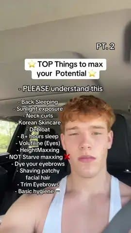 PT. 2
⭐ TOP Things to max
your Potential ⭐

–PLEASE understand this

– Back Slee…