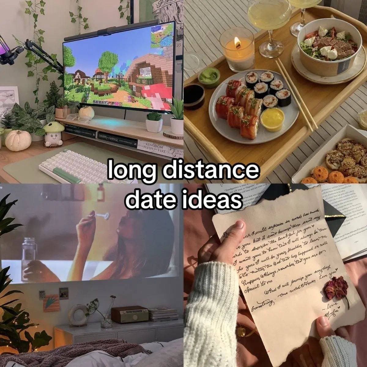 Slide 1: long distance
date ideas