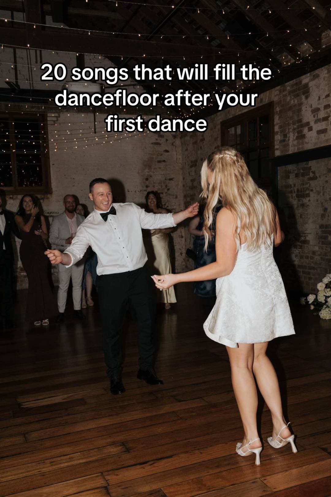 Slide 1: 20 songs that will fill the
dancefloor after your
first dance