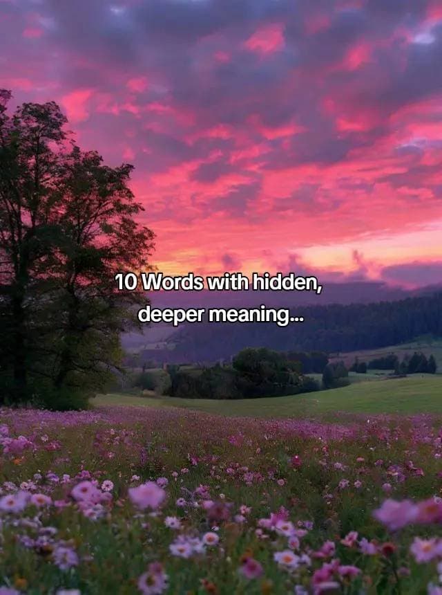 Slide 1: 10 Words with hidden, deeper meaning...