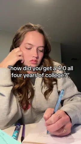 "how did you get a 4.0 all
four years of college?"

TLDL