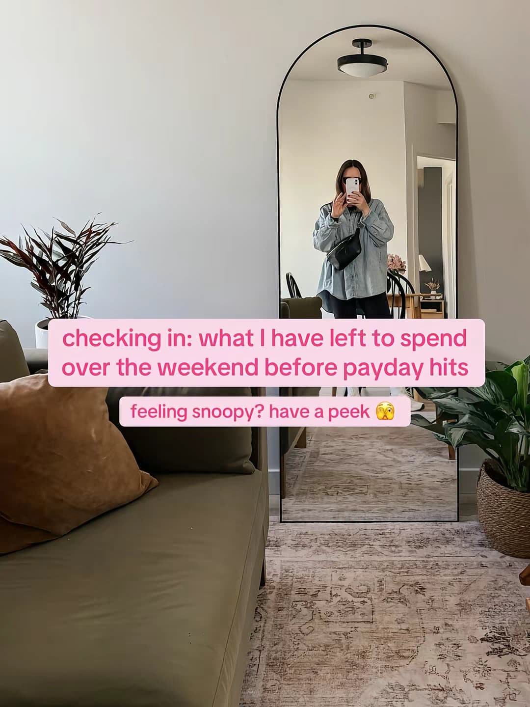 Slide 1: checking in: what I have left to spend over the weekend before payday hits
feeling snoopy? have a peek