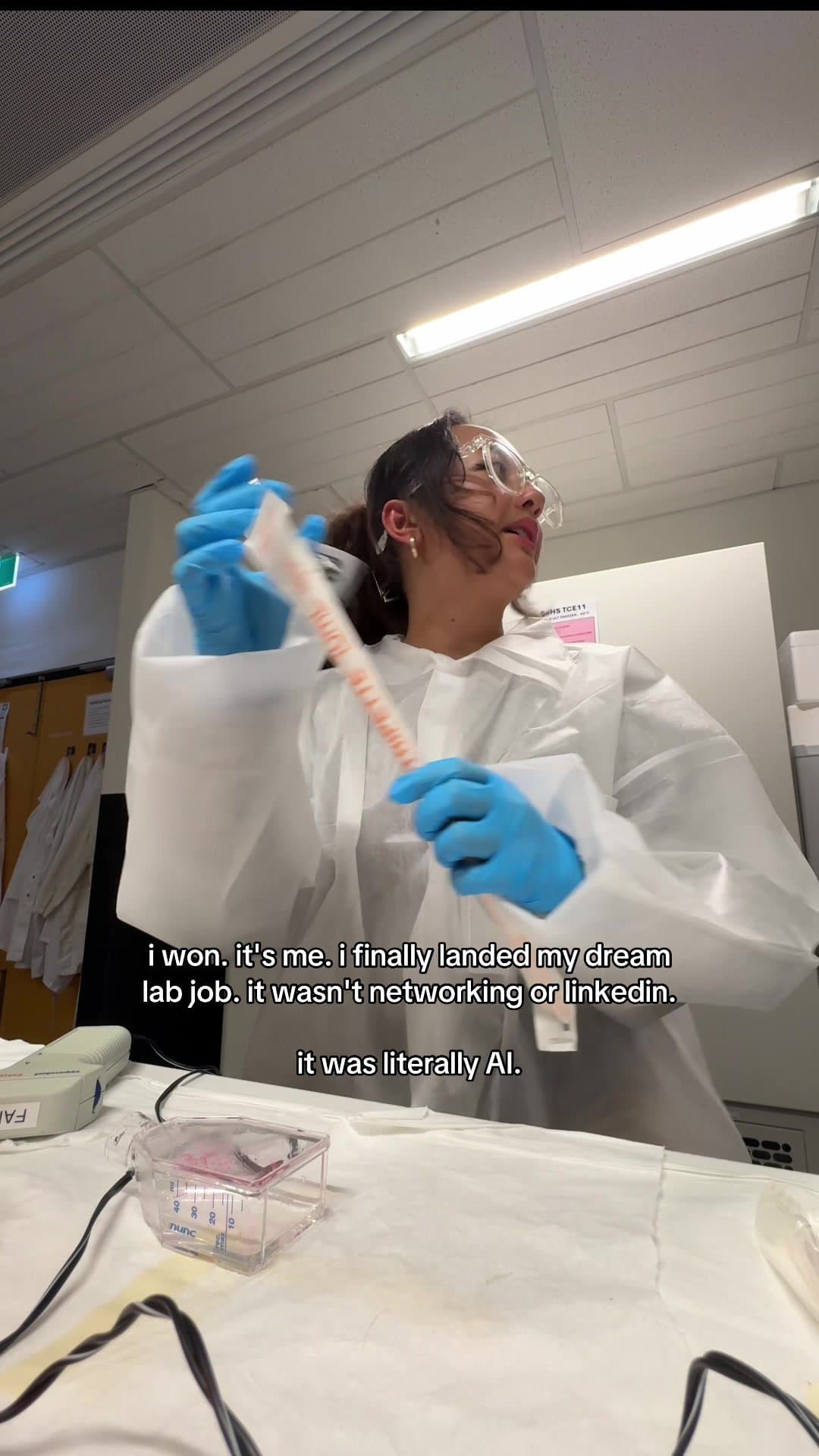 i won. it's me. i finally landed my dream
lab job. it wasn't networking or linke…