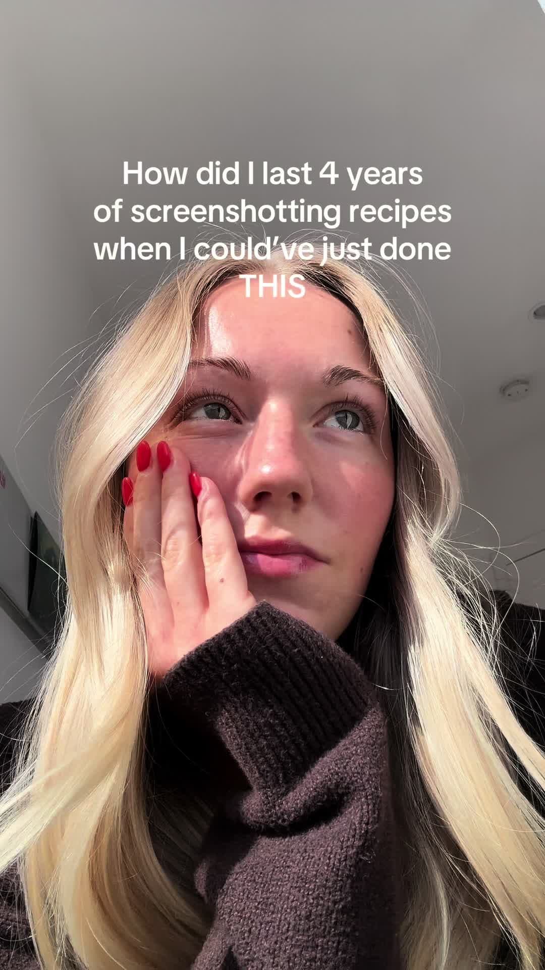 How did I last 4 years
of screenshotting recipes
when I could've just done
THIS…