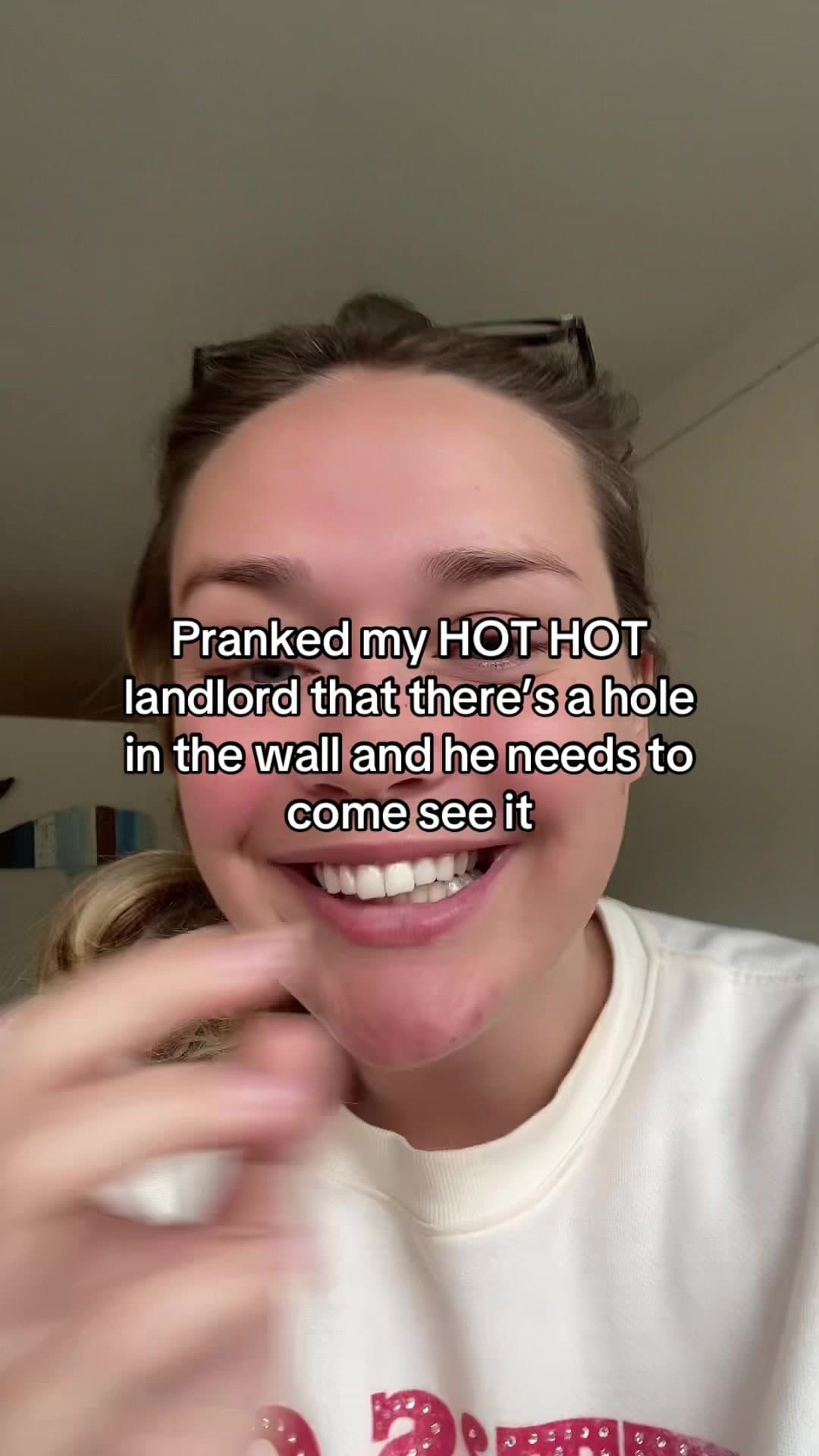 Pranked my HOT HOT
landlord that there’s a hole
in the wall and he needs to
come…
