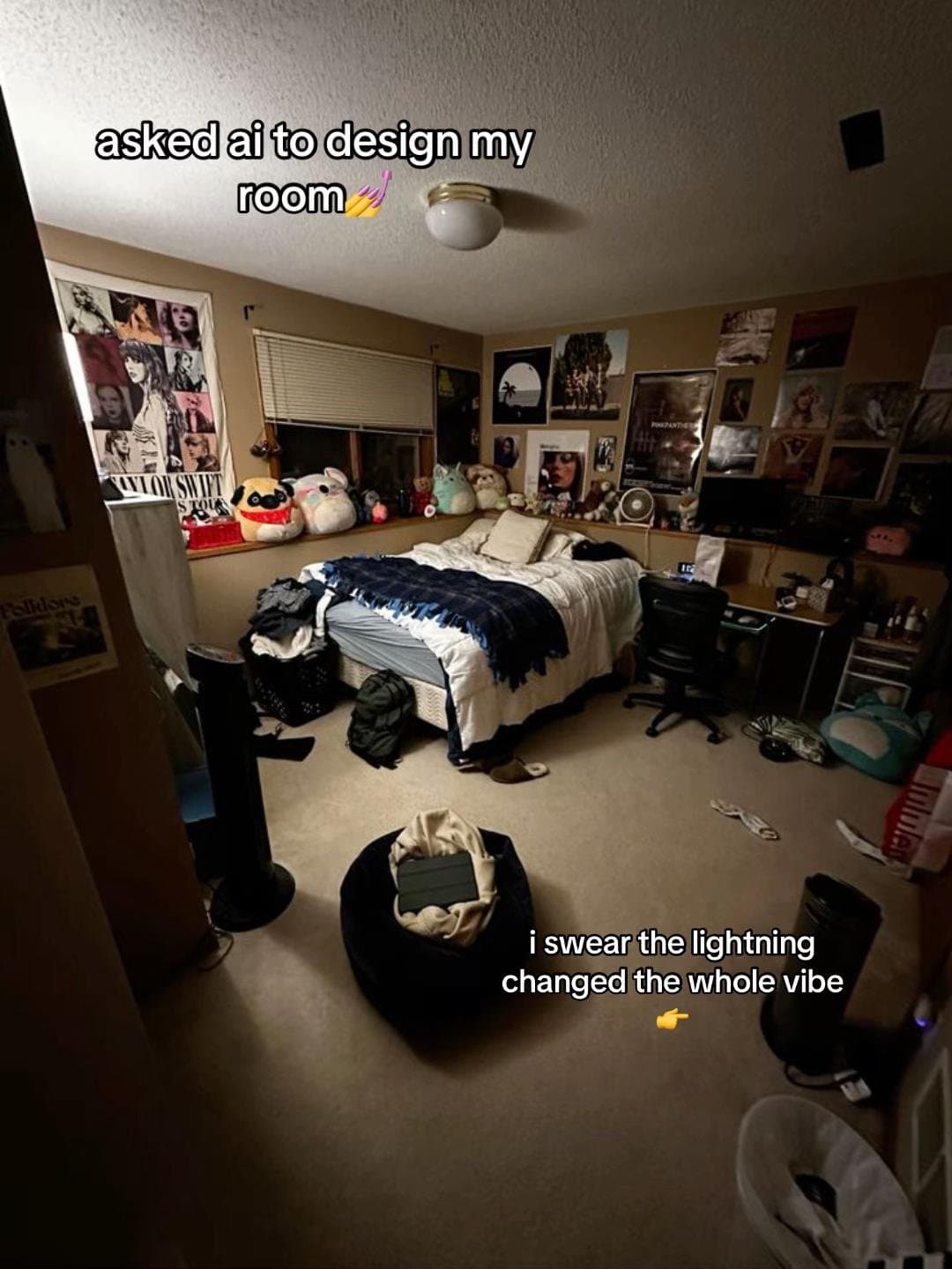 Slide 1: asked ai to design my
room
I swear the lightning
changed the whole vibe