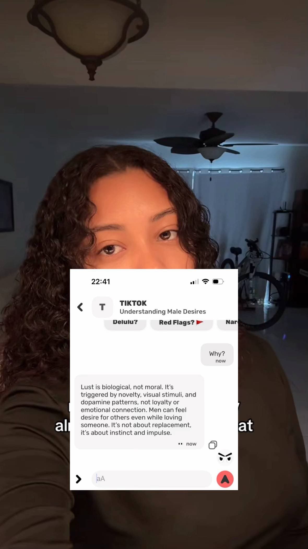 Slide 1: Why do men lust over
random girls when they
already have a woman that
loves them