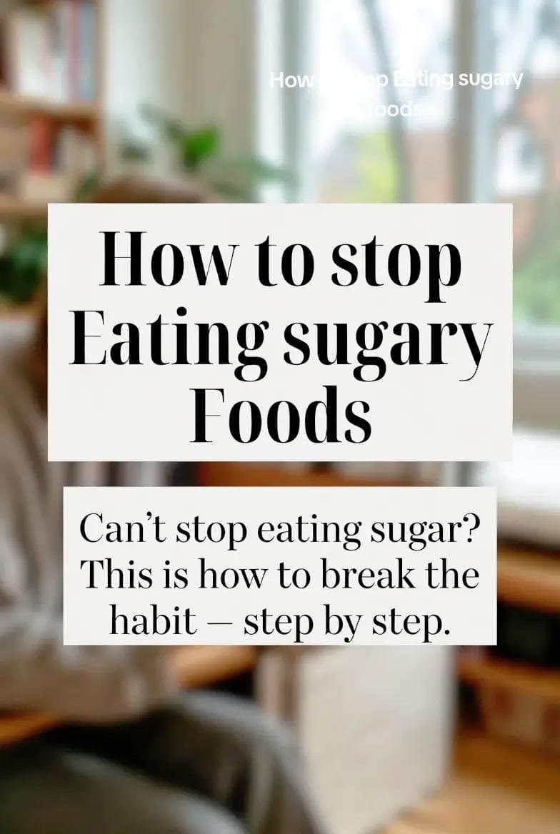 Slide 1: How to stop
Eating sugary
Foods

Can’t stop eating sugar? 
This is how to break the 
habit — step by step.