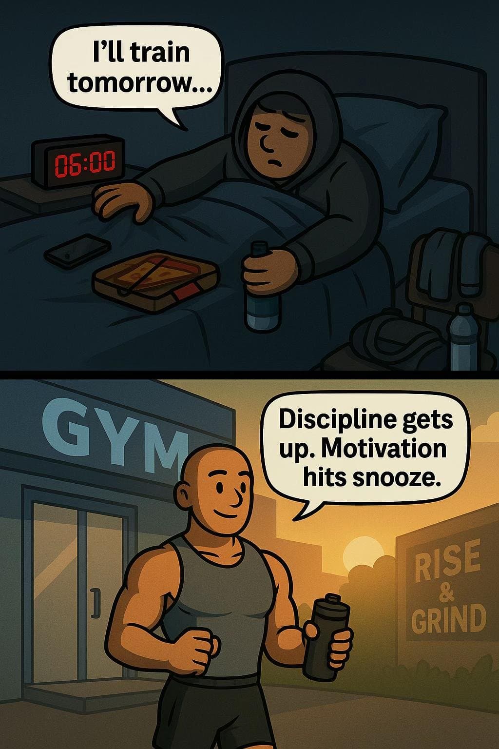 I'll start tomorrow.
Discipline feels better than regret.