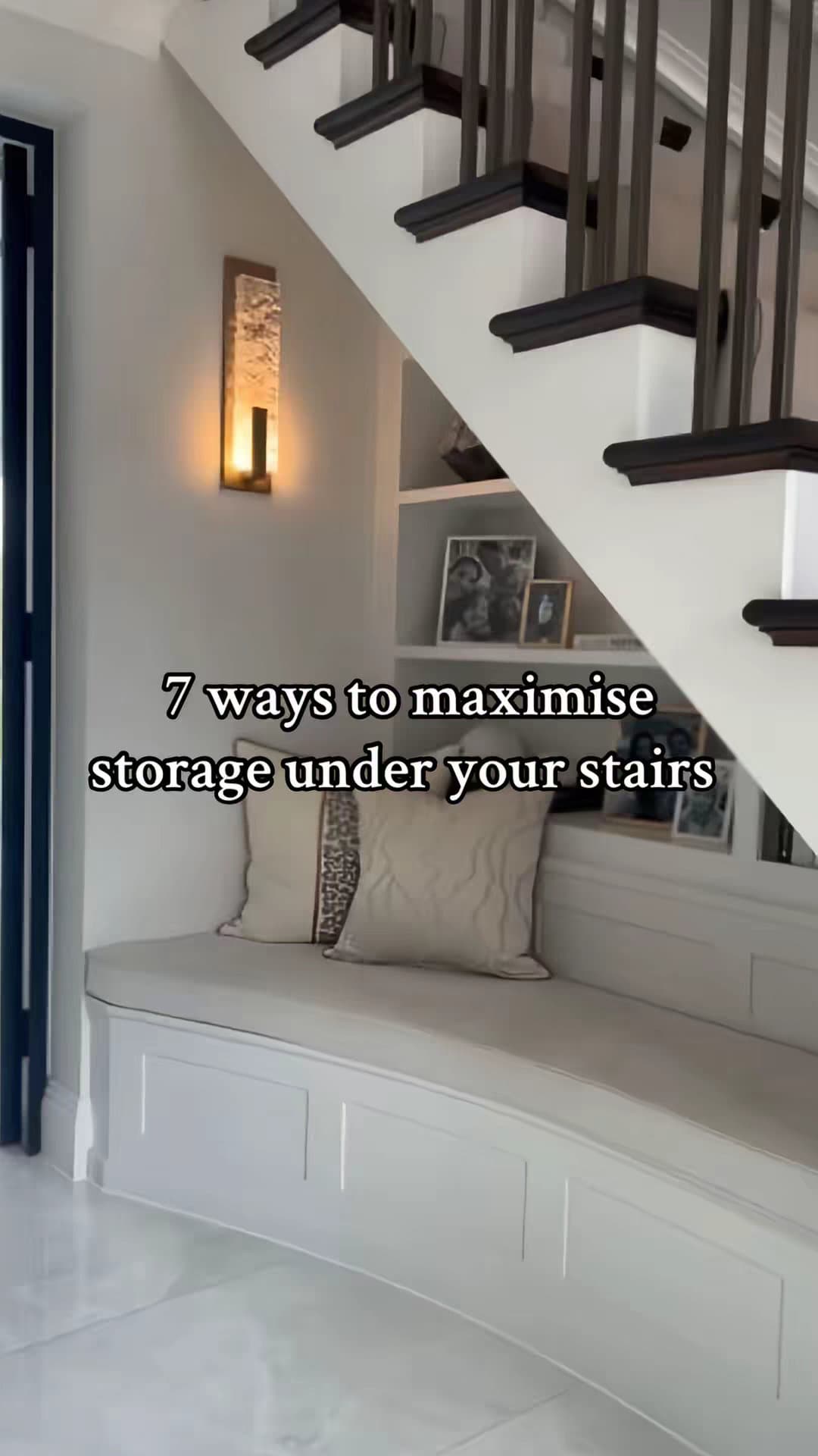 Slide 1: 7 ways to maximise
storage under your stairs