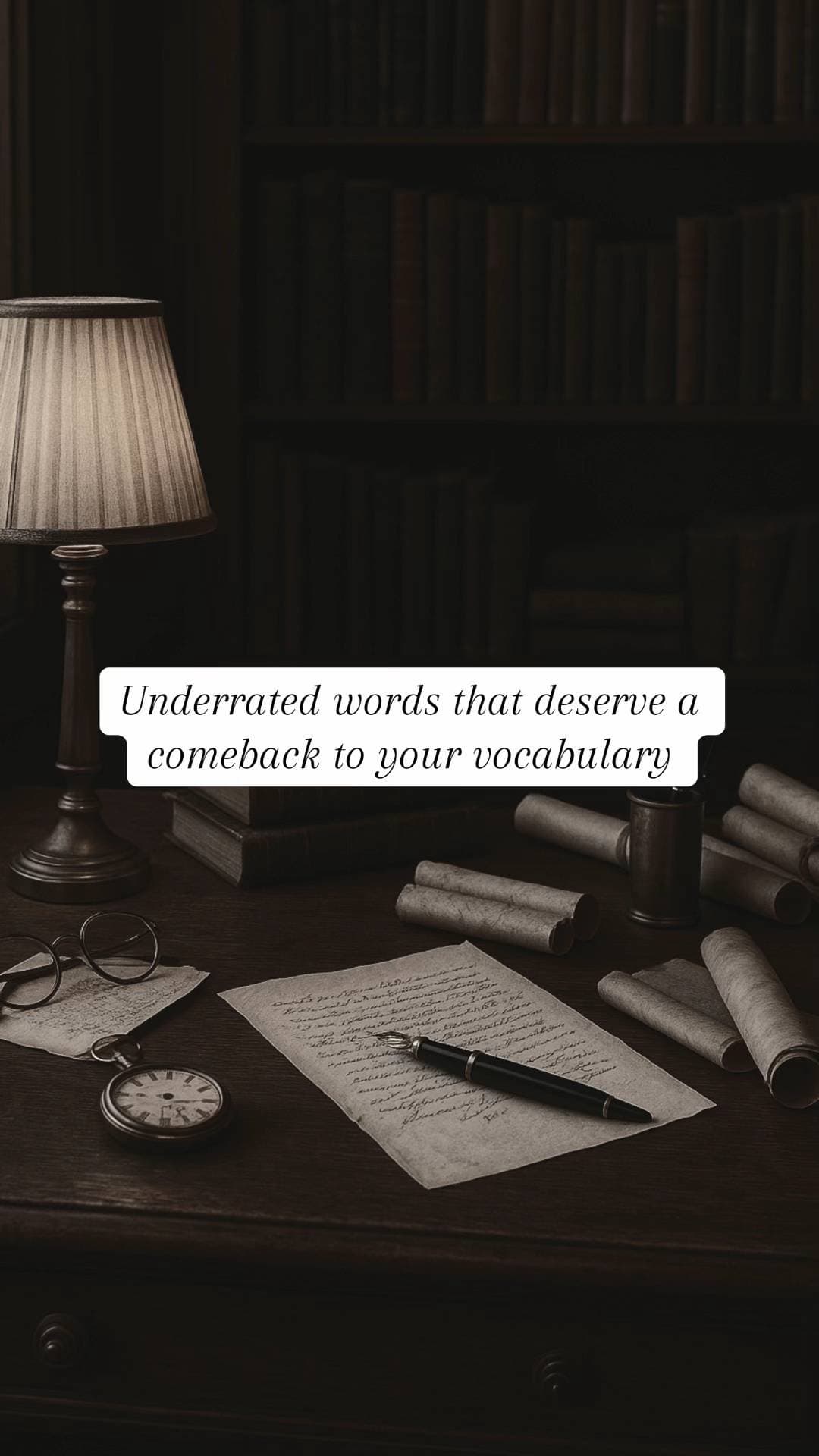 Underrated words that deserve a
comeback to your vocabulary