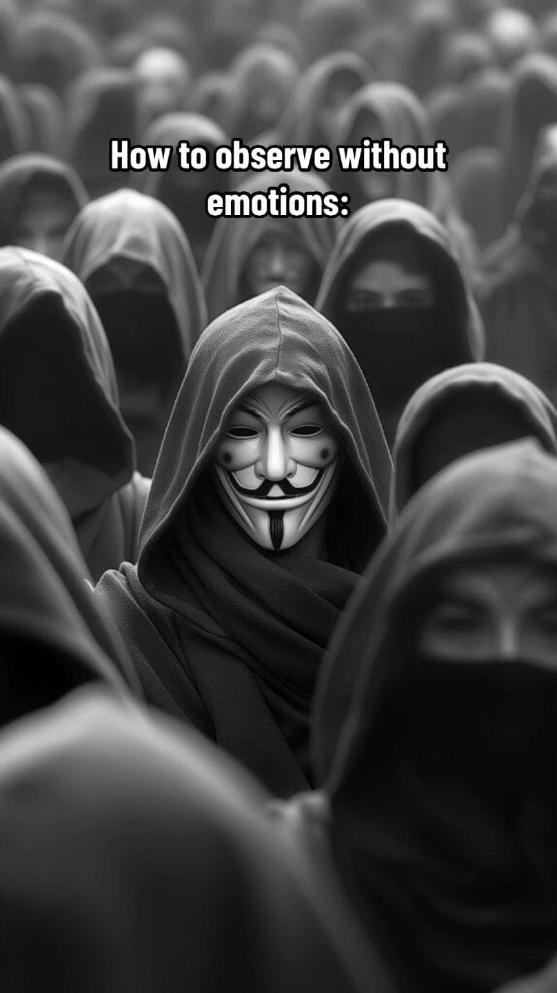 Slide 1: How to observe without
emotions: