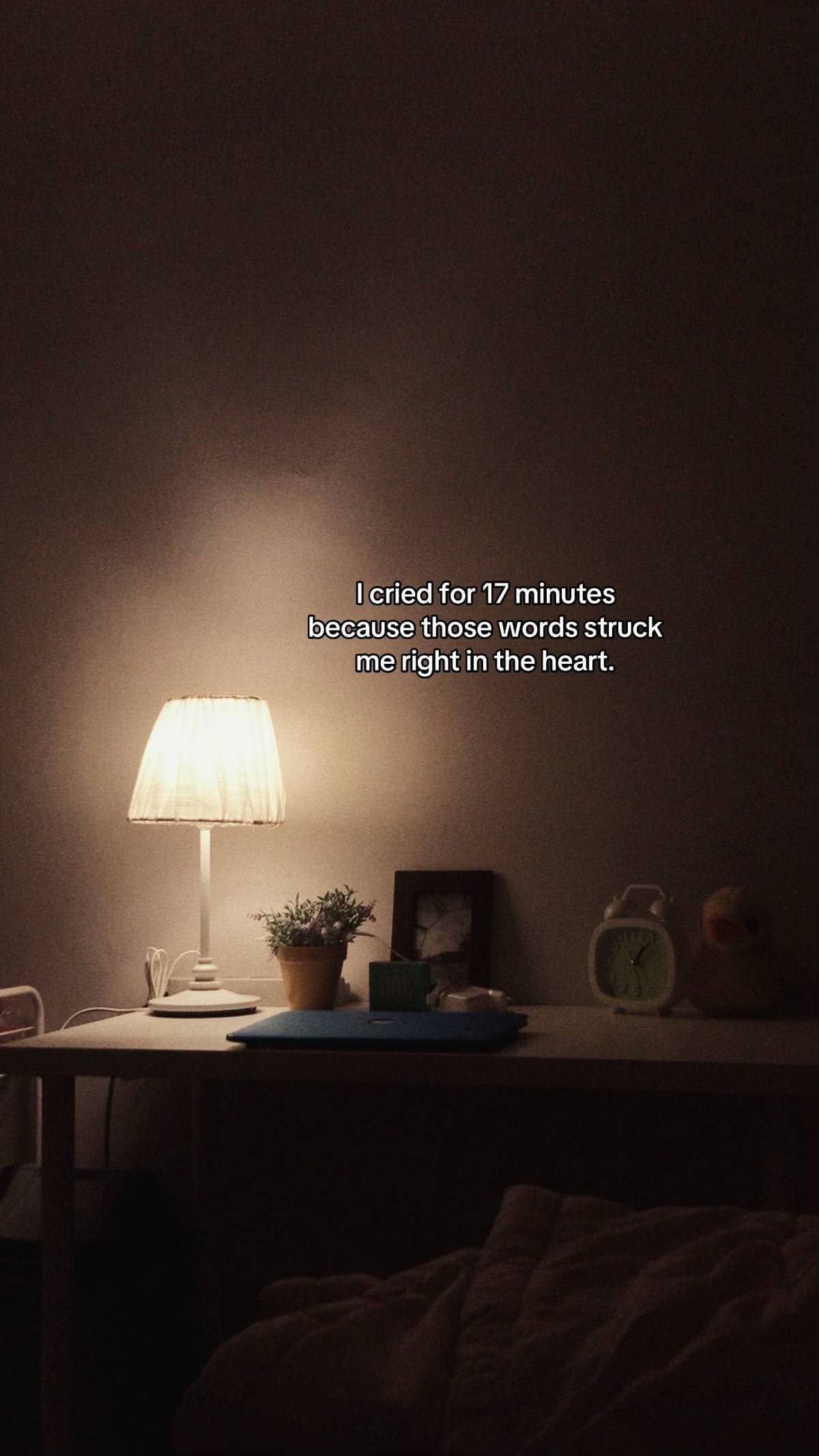 Slide 1: I cried for 17 minutes
because those words struck
me right in the heart.