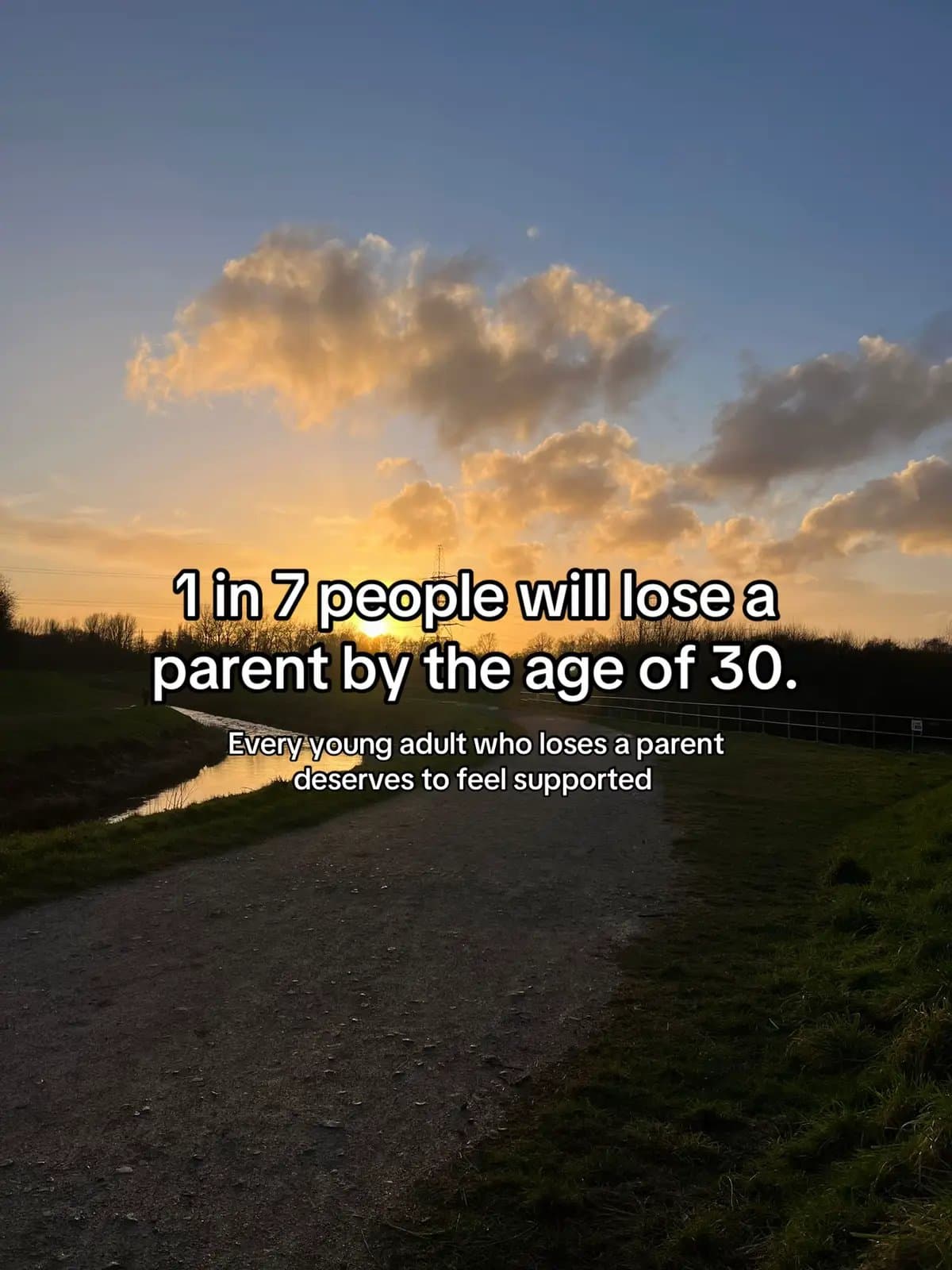 1 in 7 people will lose a
parent by the age of 30.

Every young adult who loses …