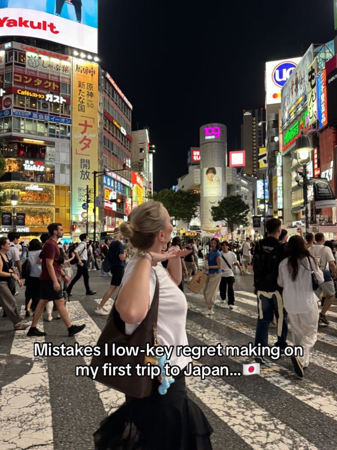 Slide 1: Mistakes I low-key regret making on
my first trip to Japan... 🇯🇵