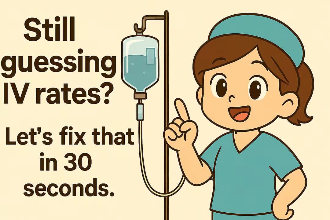 Still guessing IV rates? Let's fix that in 30 seconds.