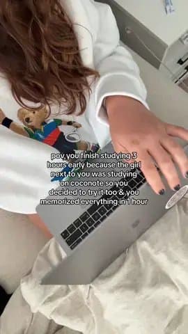 pov you finish studying 3
hours early because the girl
next to you was studying
…