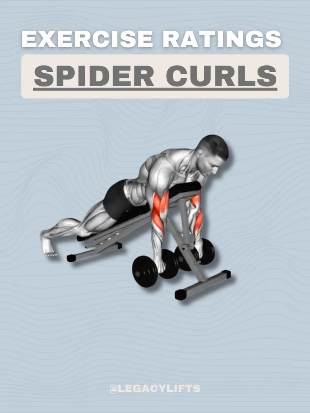 Slide 1: EXERCISE RATINGS
SPIDER CURLS
