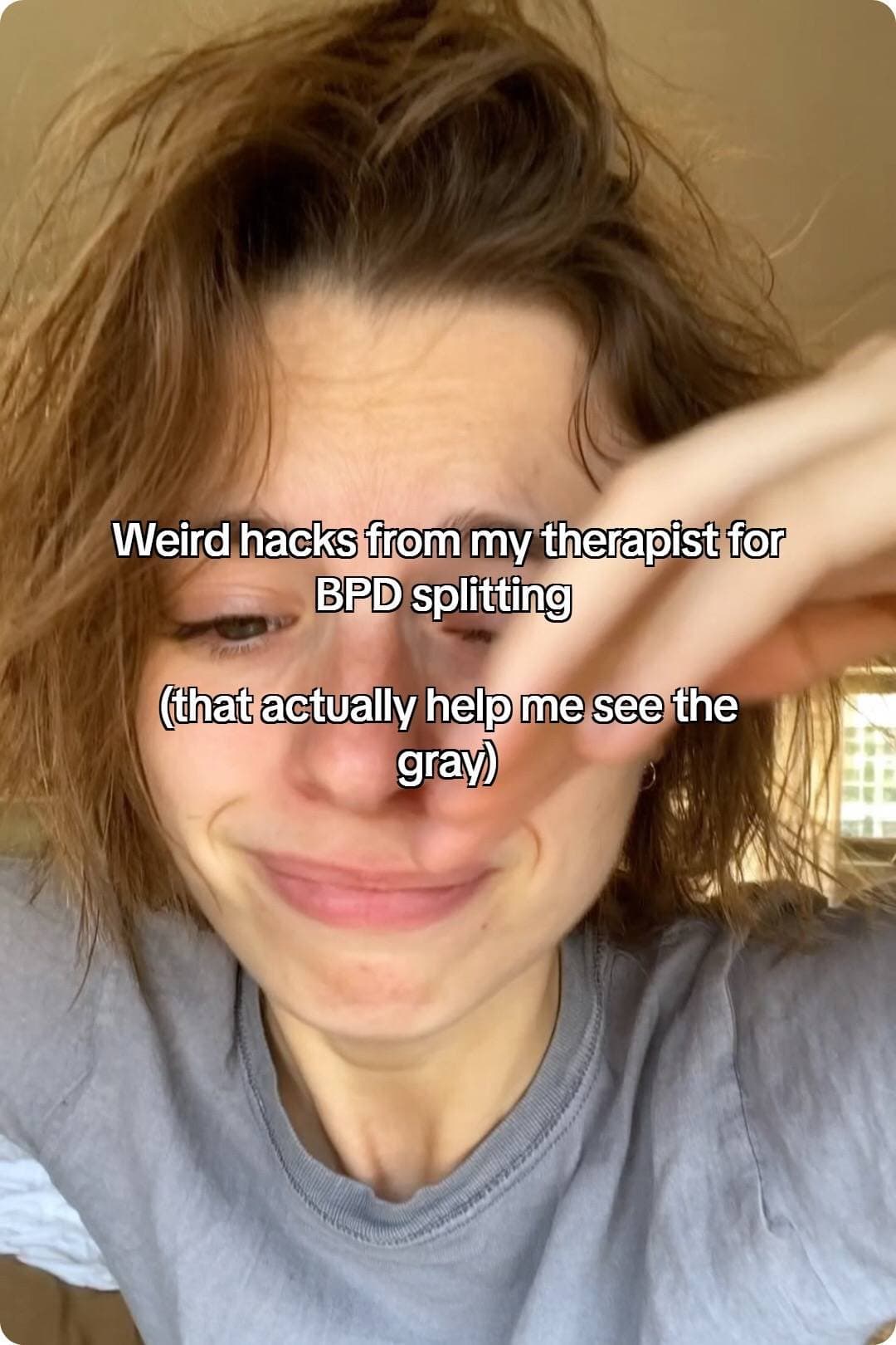 Slide 1: Weird hacks from my therapist for
BPD splitting
(that actually help me see the
gray)