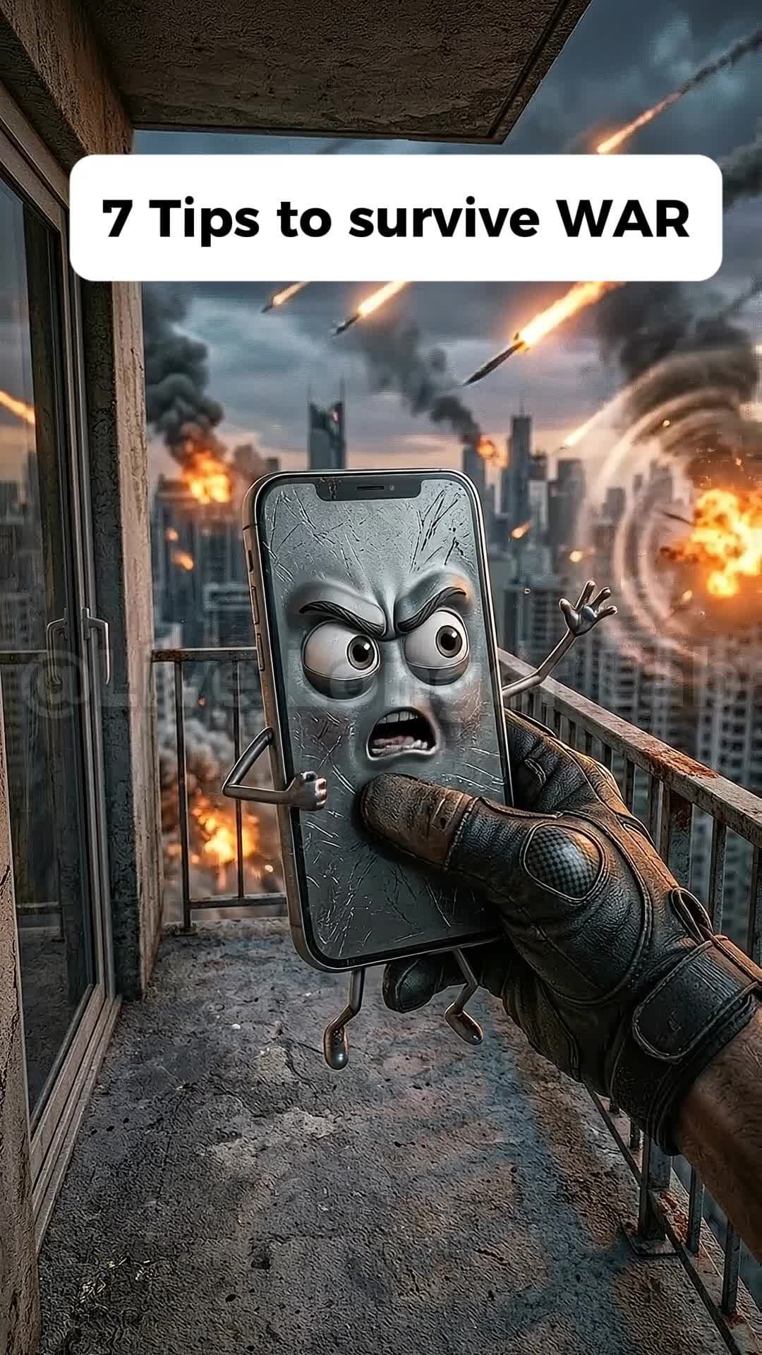 7 Tips to survive WAR
Do not try to film when you hear the sound of bombing. Go …