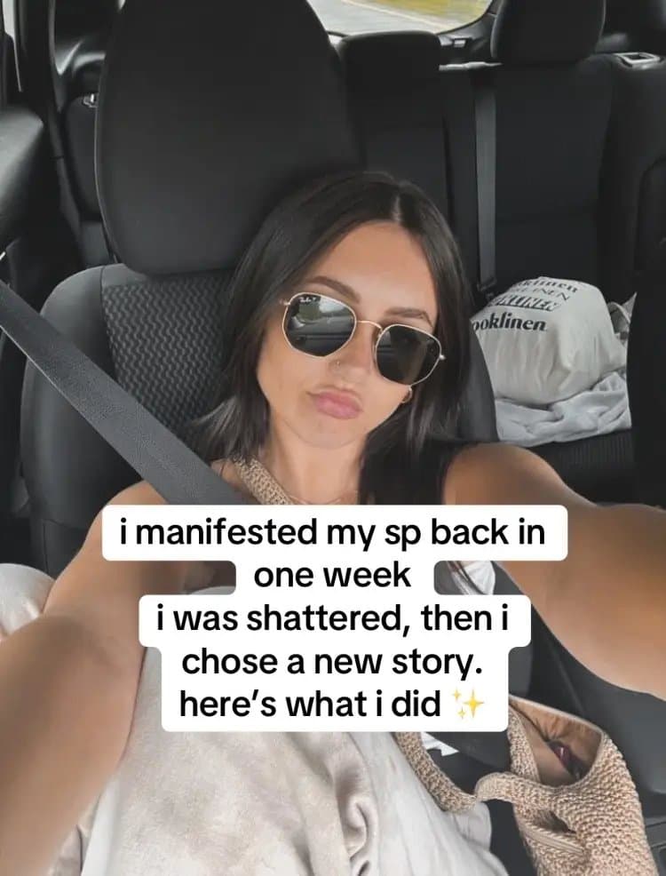 Slide 1: i manifested my sp back in
one week
i was shattered, then i
chose a new story.
here's what i did ✨