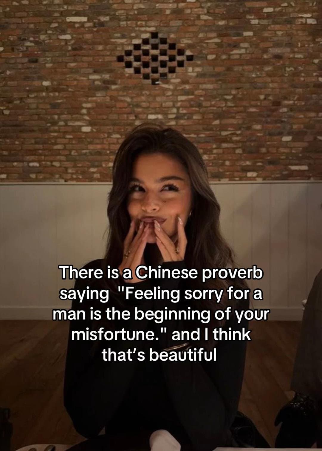 There is a Chinese proverb
saying "Feeling sorry for a
man is the beginning of y…