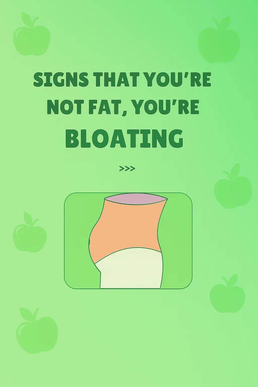 Slide 1: SIGNS THAT YOU'RE
NOT FAT, YOU'RE
BLOATING