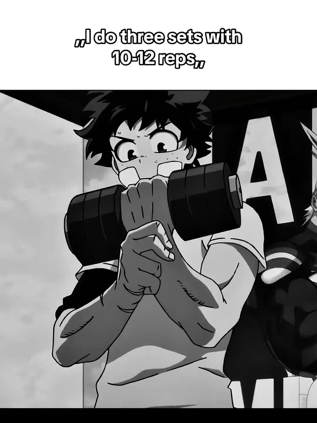 Slide 1: "I do three sets with
10-12 reps,"