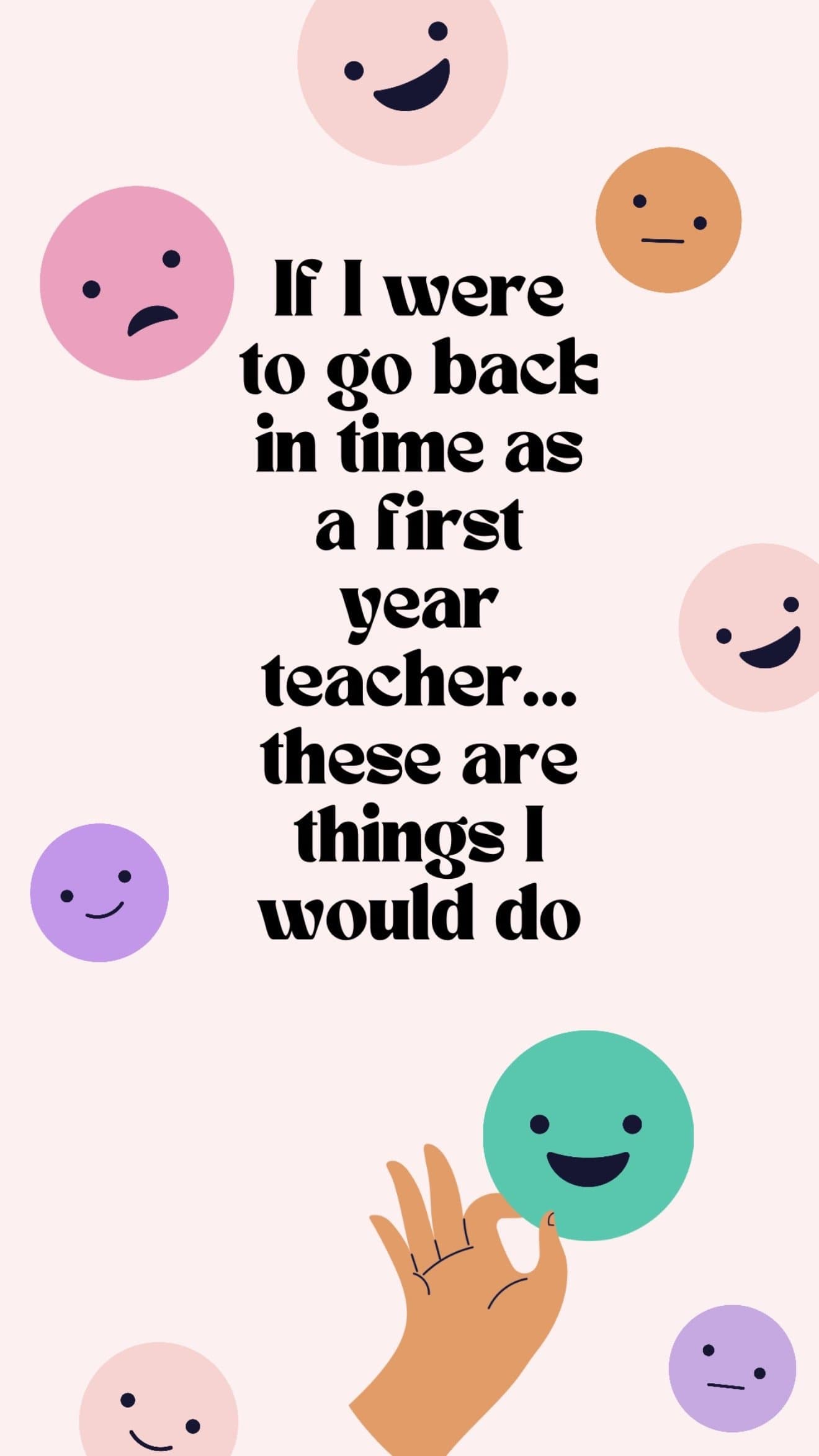 If I were
to go back
in time as
a first
year teacher...
these are
things I
would…