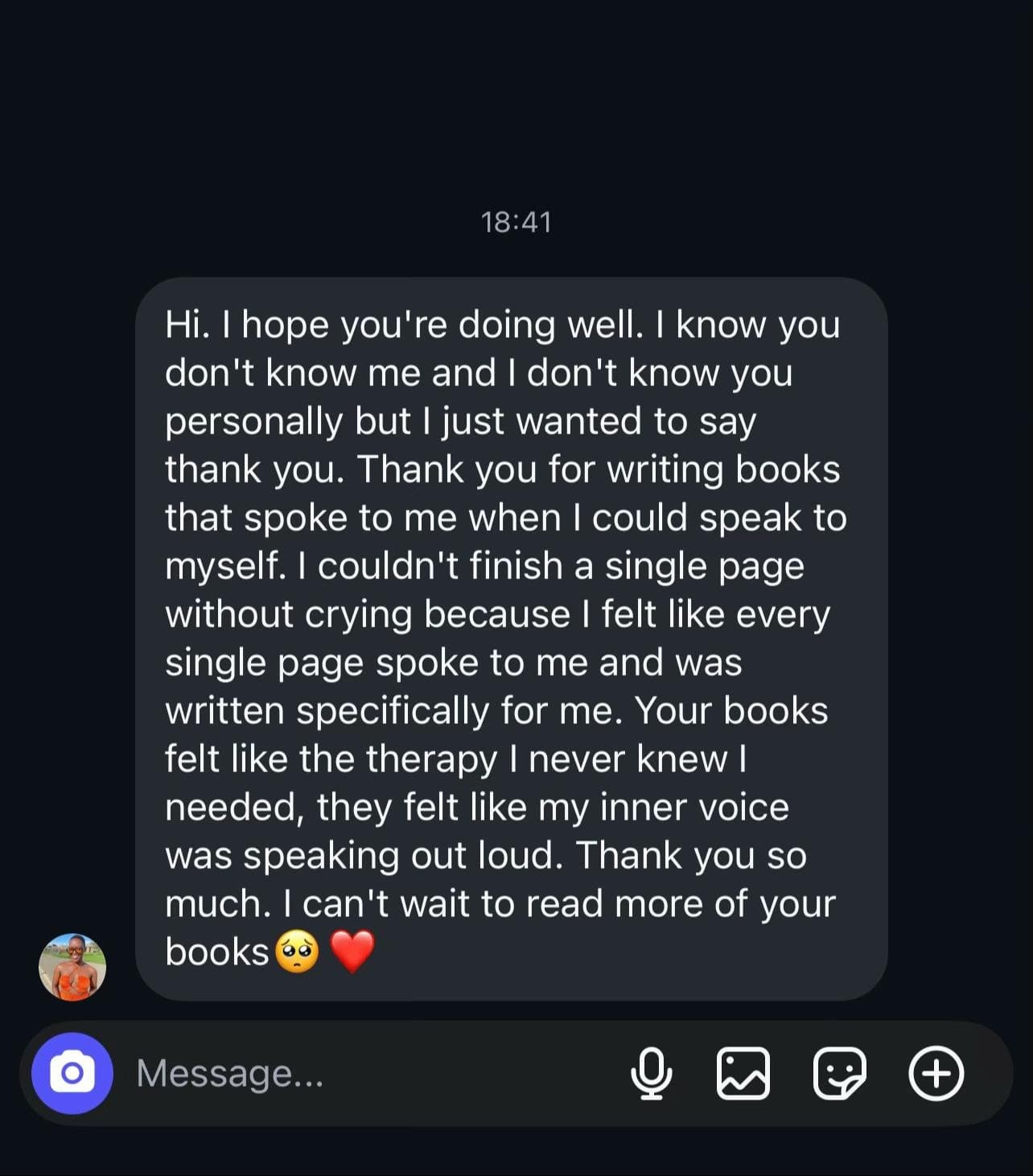 Hi. I hope you’re doing well. I know you
don’t know me and I don’t know you
pers…