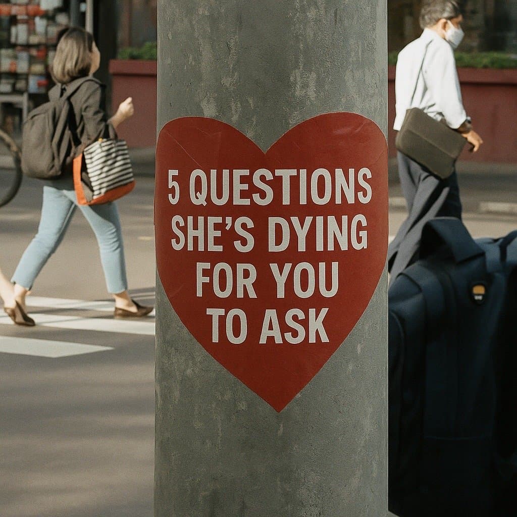 Slide 1: 5 QUESTIONS
SHE'S DYING
FOR YOU TO
ASK