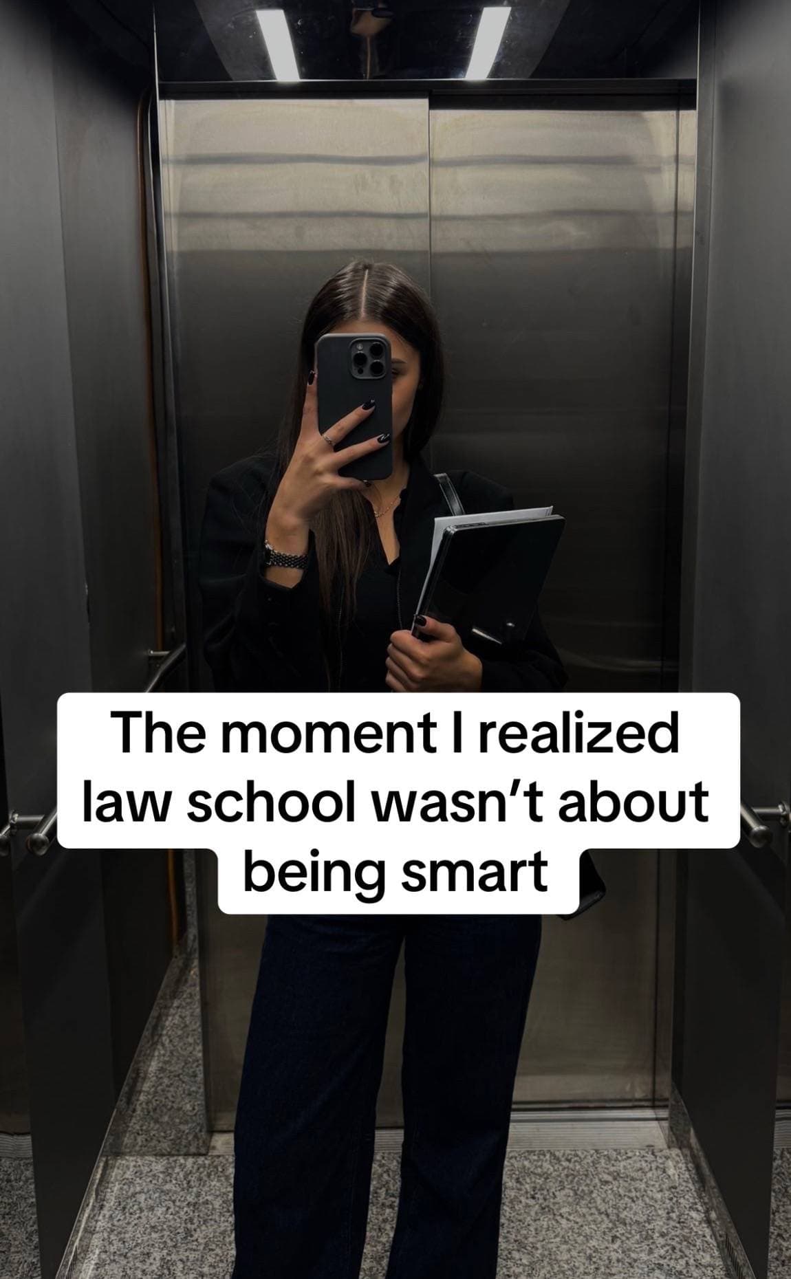 The moment I realized law school wasn't about
being smart