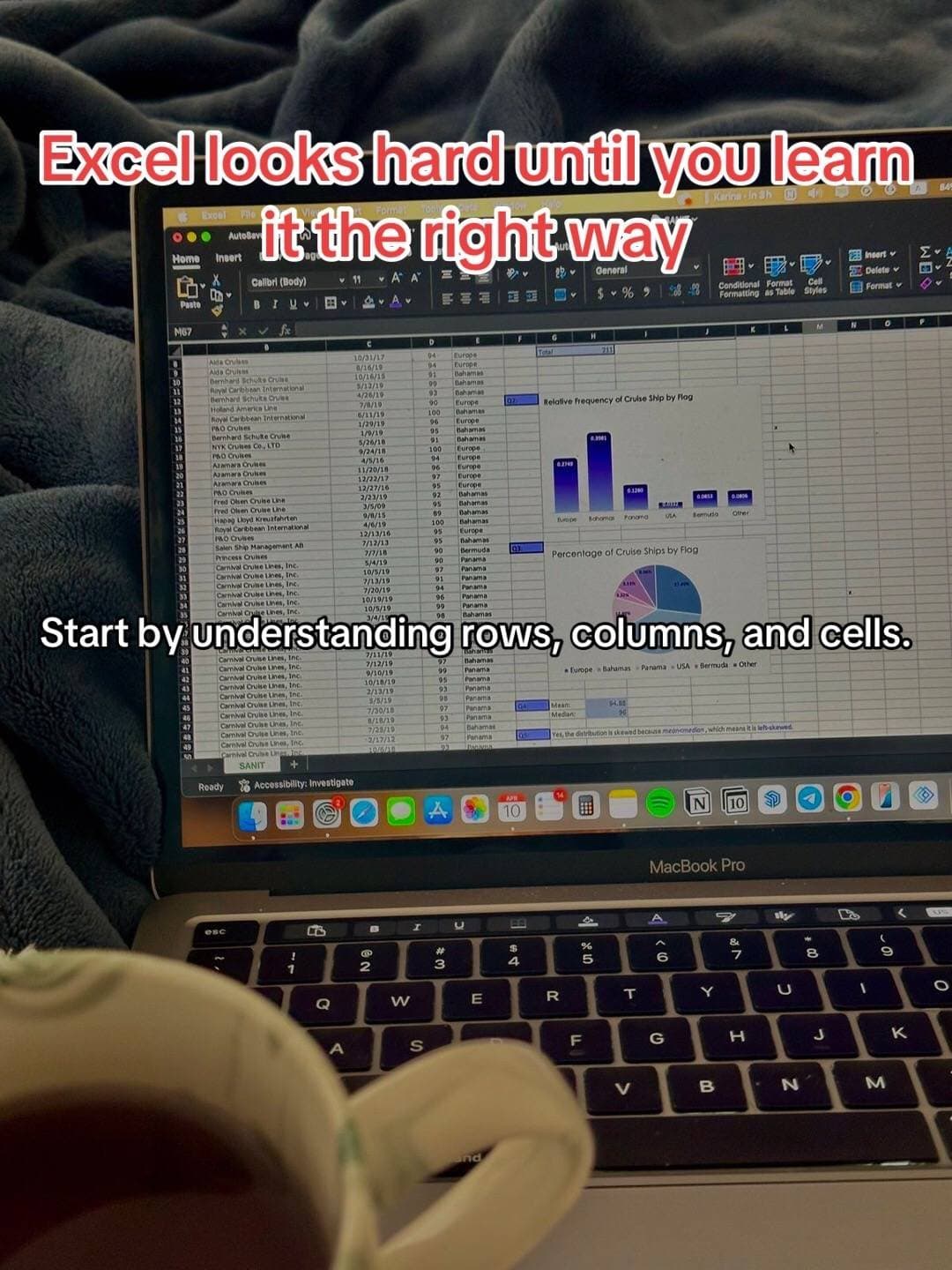 Excel looks hard until you learn
it the right way

Start by understanding rows, …