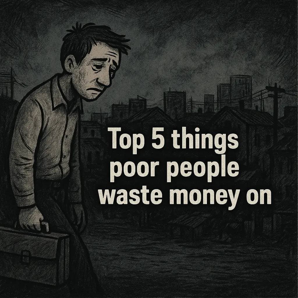 Slide 1: Top 5 things
poor people
waste money on