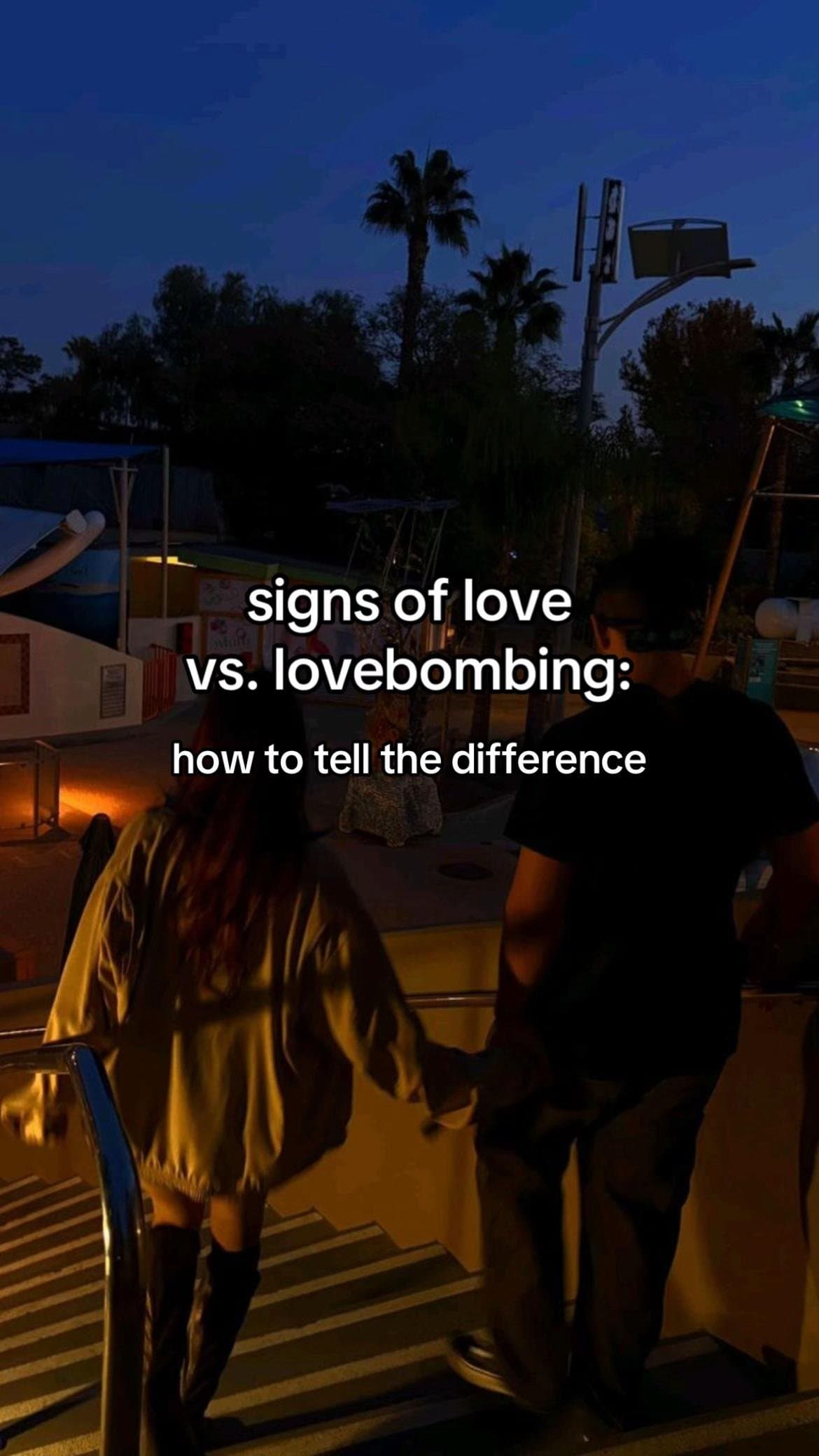 Slide 1: signs of love
vs. lovebombing:

how to tell the difference