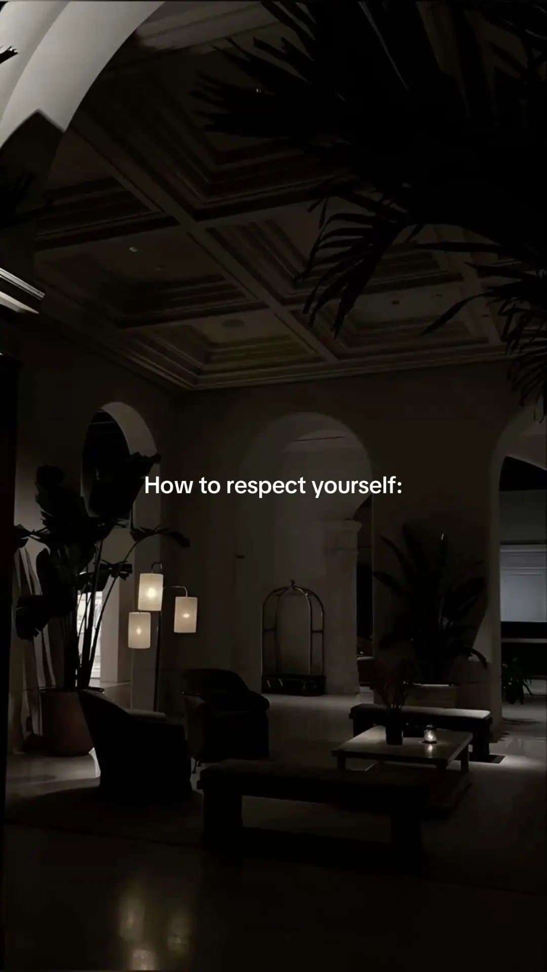 Slide 1: How to respect yourself: