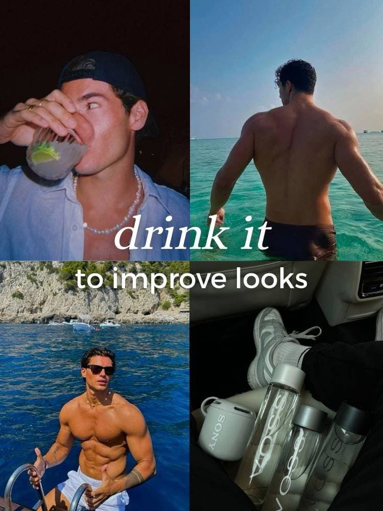 Slide 1: drink it 
to improve looks