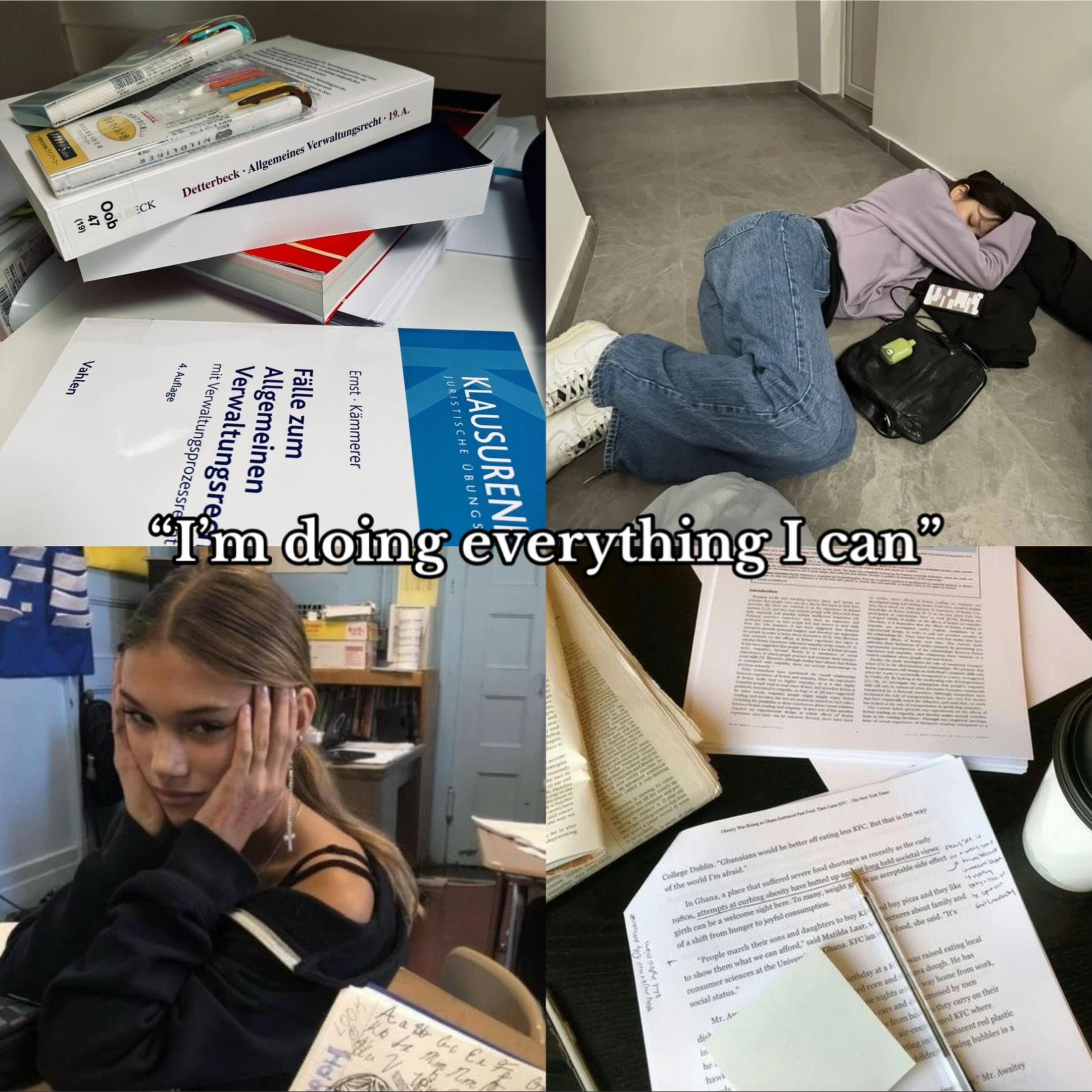 Slide 1: "I'm doing everything I can"