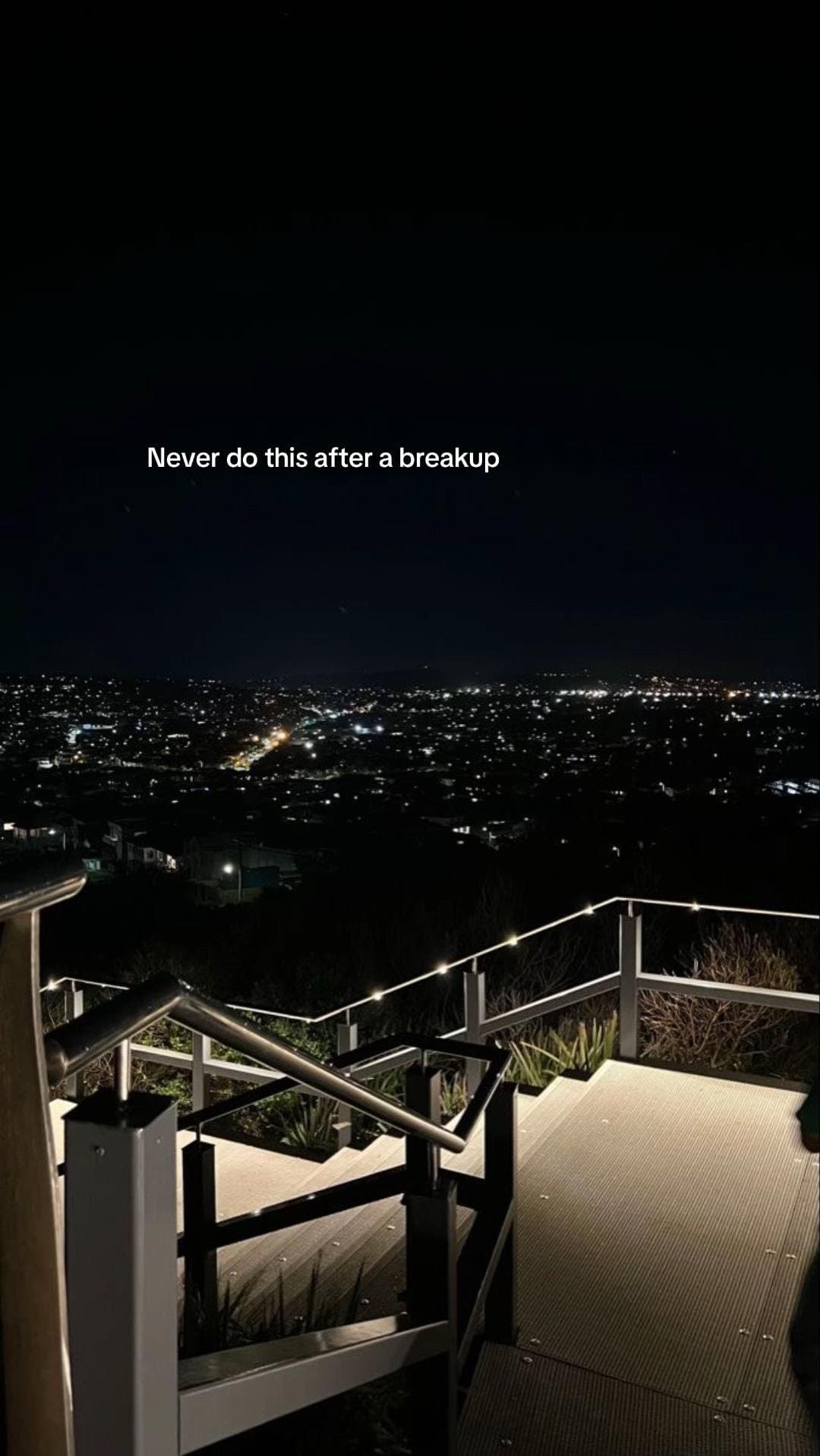 Slide 1: Never do this after a breakup