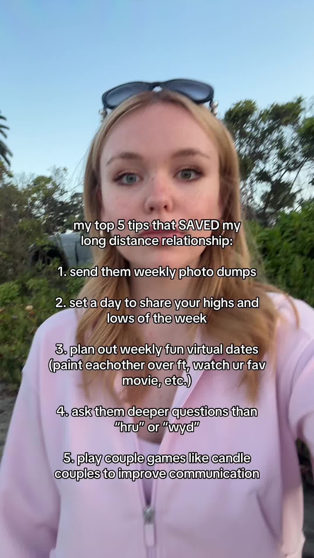 my top 5 tips that SAVED my
long distance relationship:
1. send them weekly ph…